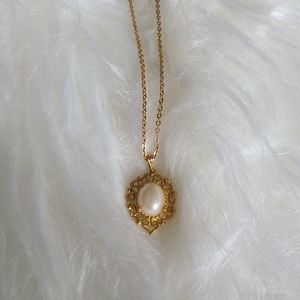 Gold pearl necklace vintage 1920s